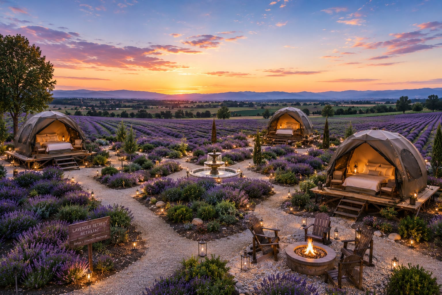 Glamping at Blackfoot Lavender Retreat